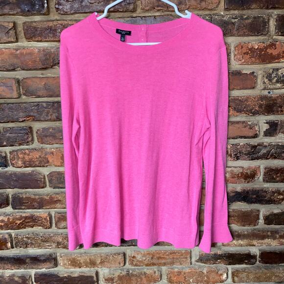 New Talbots Pink Wool Blend Pullover Knit Sweater Women's Size PL Petite Large - Picture 1 of 7
